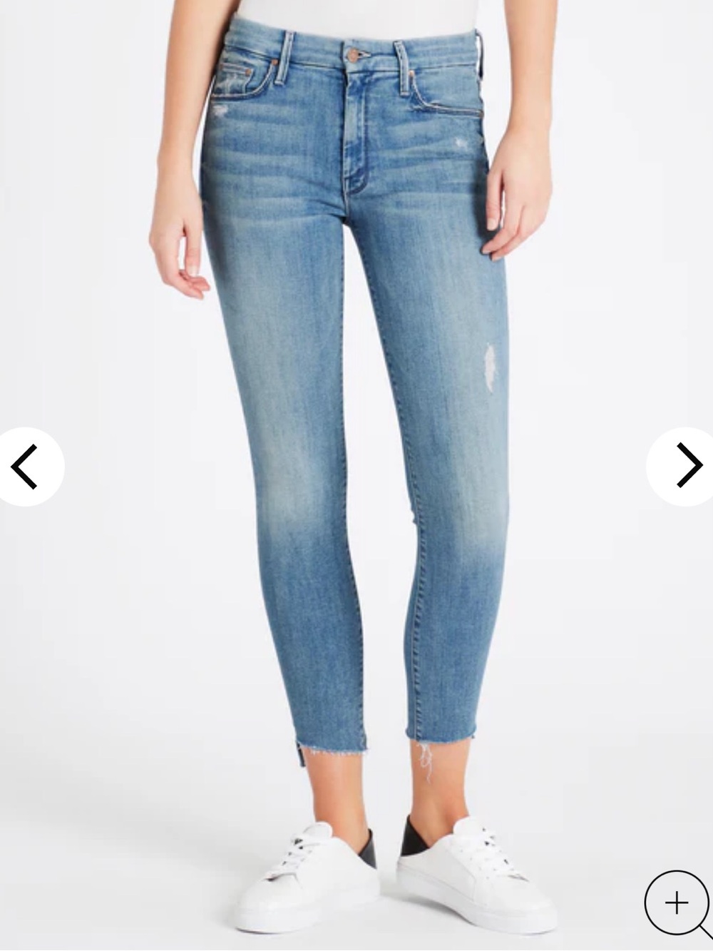 Mother THE LOOKER STEP ANKLE FRAY JEAN Size 27